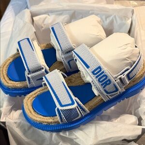 Dior Blue and White Sandals